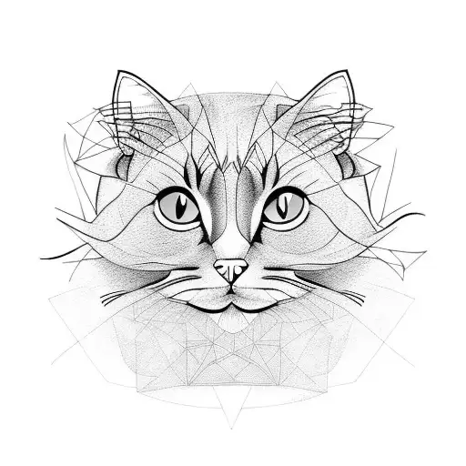 Cats With Lines Abstract