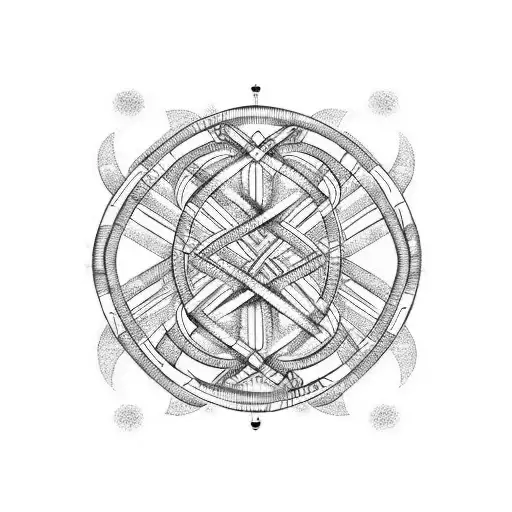 A Stylized Dna Double Helix With The Phi Symbol