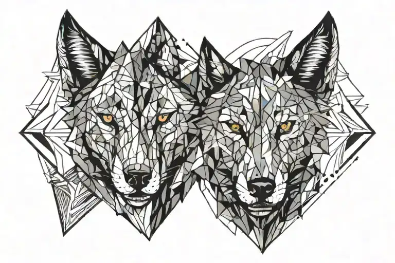 Two Wolf's Head