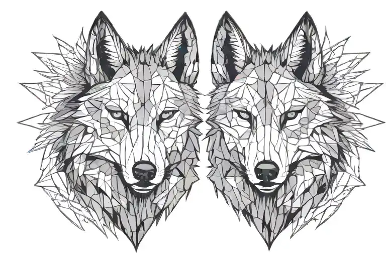 Two Wolf's Head One With Big Teehts