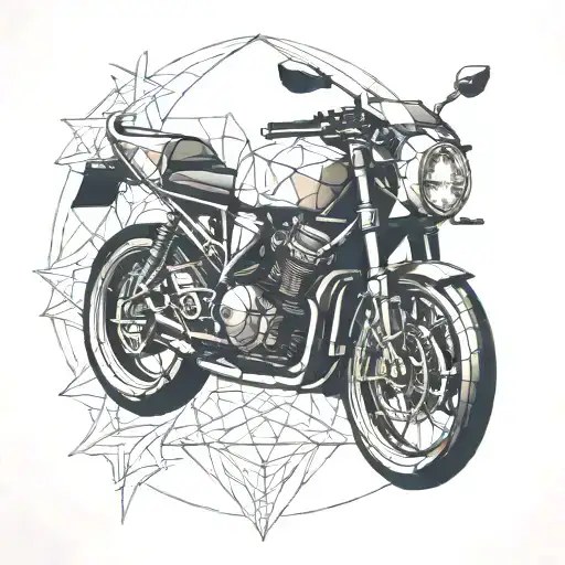 Motorcycle Sun Setting