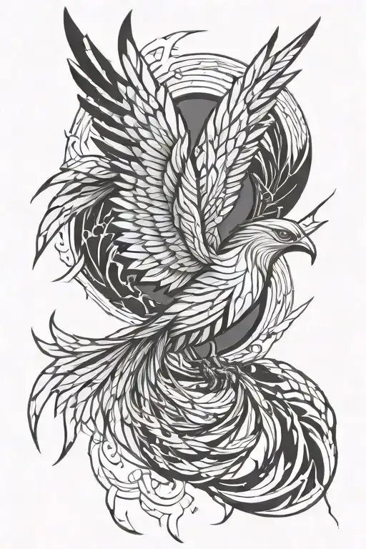 Phoenix Rising From The Ashes Tattoo