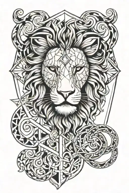 Cross Lion Psalms 22 Combined