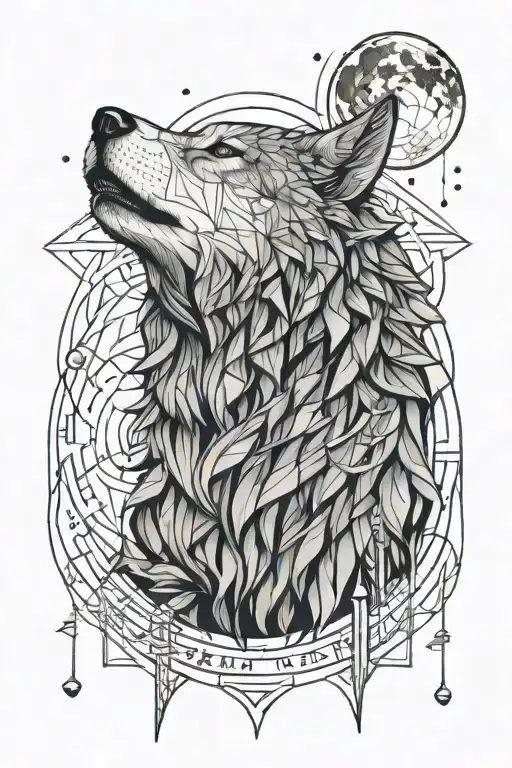 Wolf Howling At The Moon Libra Zodiac Sign