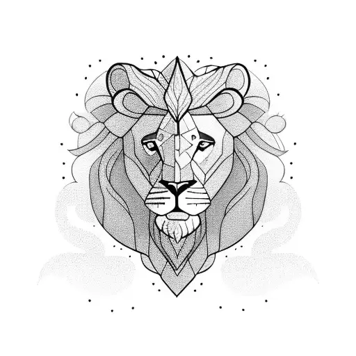 Beautiful Girl With Lion Head