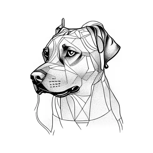 Outline Of The Ridgeback Dog Head