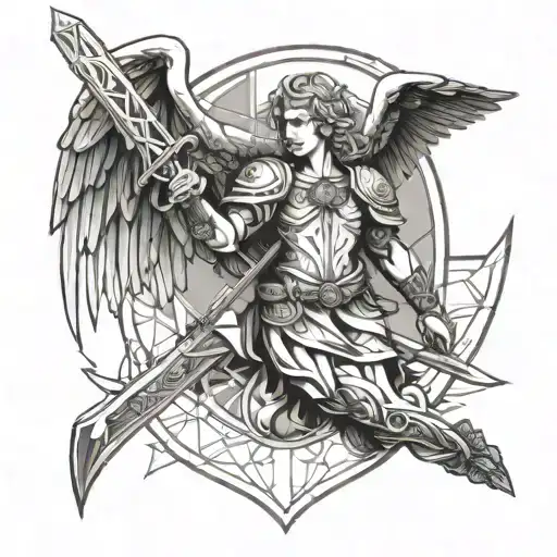 Angel With Sword And Shield