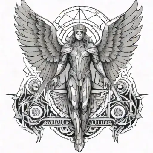 Archangel In The Fire Burning Him With Wings