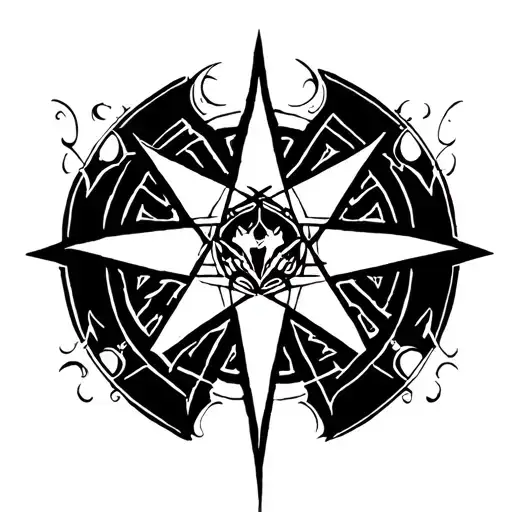 Crusader Cross Witch Wolf Witch Pentagram