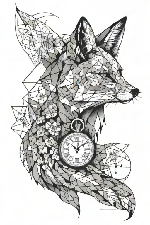Fox With A Clock