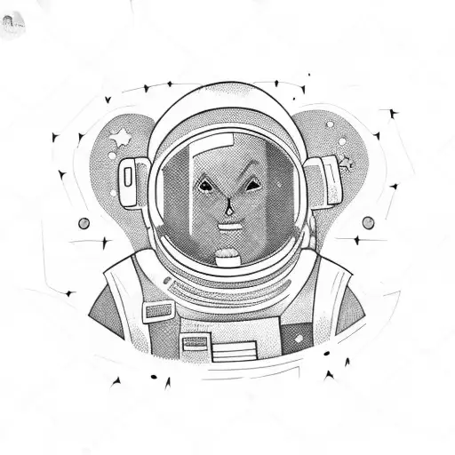 An Astronaut That Has Just Been Cut From The Spaceship Floating Alone In Space