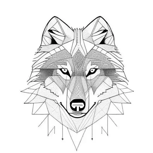 Wolf With Lines