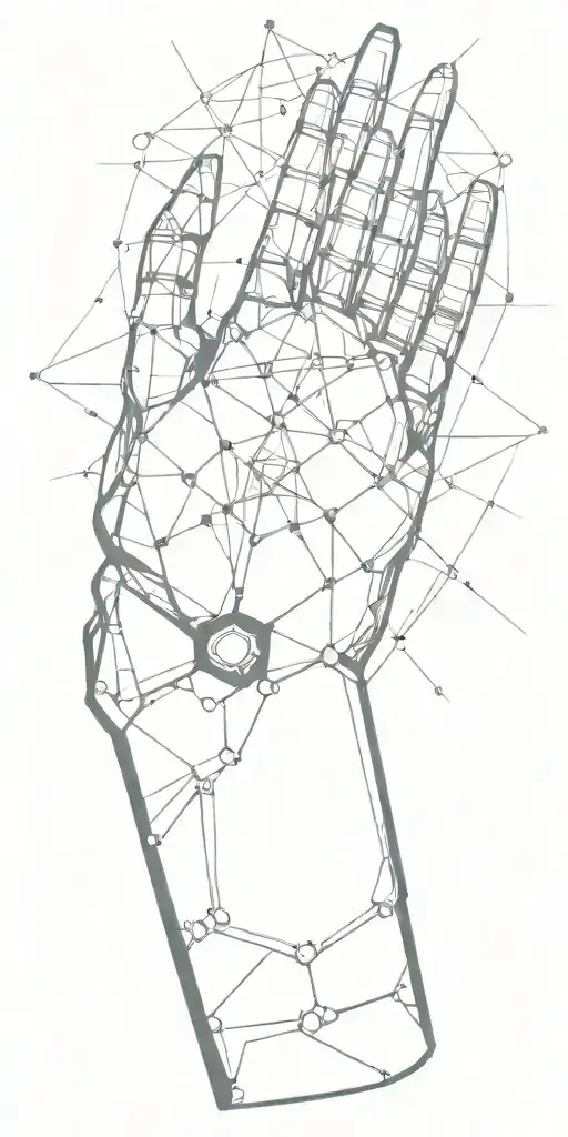 A Robotic Arm Reaching Out To Touch A Glowing Star In Space