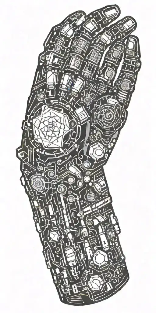 A Robotic Arm Reaching Out To Touch A Glowing Star In Space