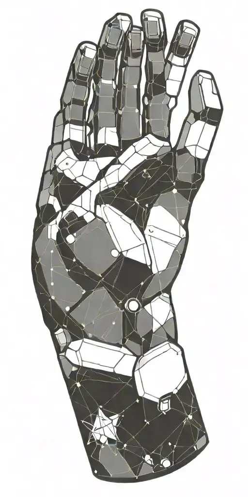 A Robotic Arm Reaching Out To Touch A Glowing Star In Space