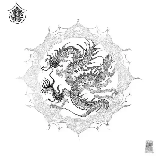Oriental Dragon Mandala