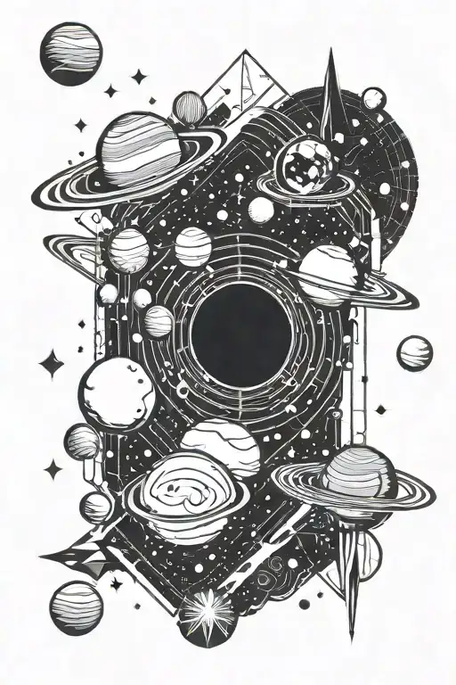 Planets Galaxy Space Stars Meteors