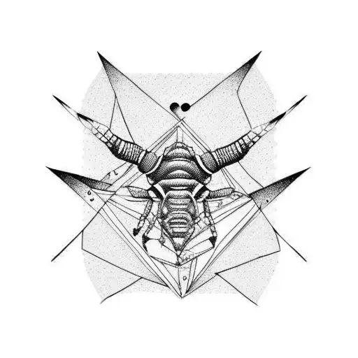 Letter T And N With The Signs Of Scorpio And Taurus In Minimalist Design