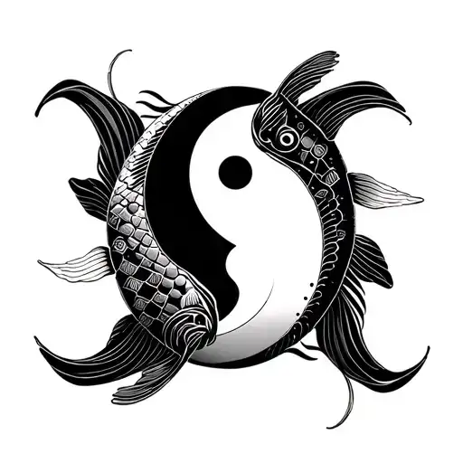 Yin And Yang Koi Fish