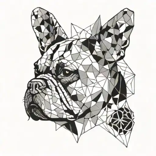 Dog Paw And French Bulldog Profile