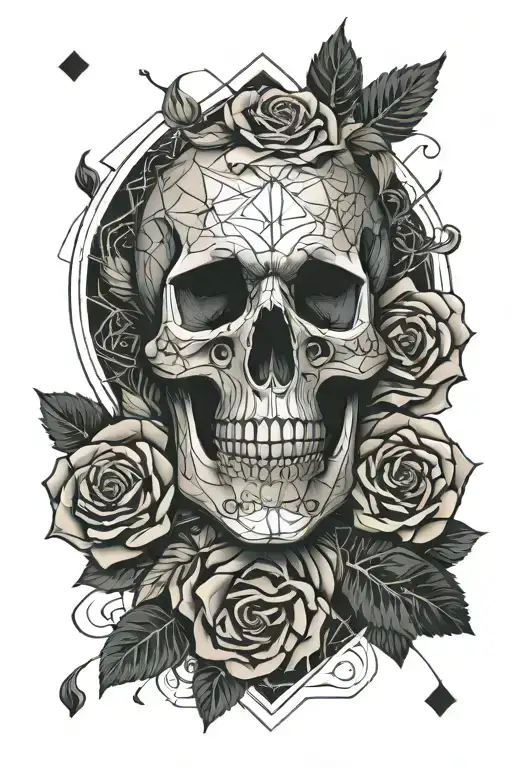 Skull With Roses