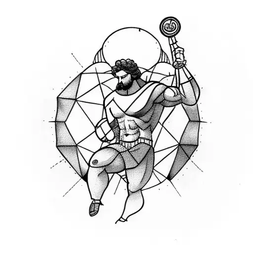 Atlas Greek God Holding Planet