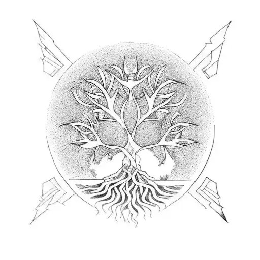 Tree Of Life With Gaurdian Angel