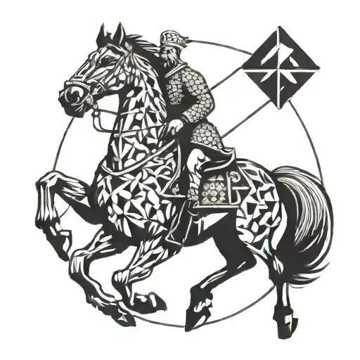 Cossack On A Horse Running