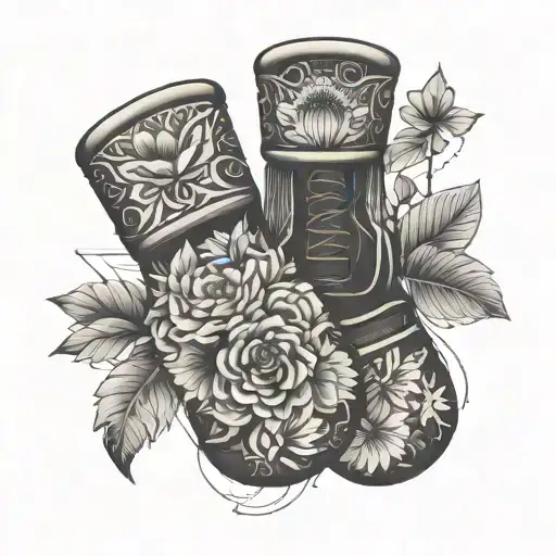 A Floral Arrangement Shaped Like Boxing Gloves