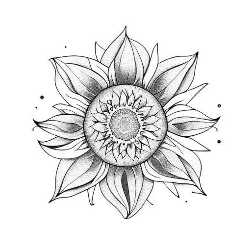 Sunflower Text In Stem