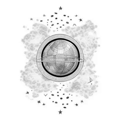 Album Parachutes From Coldplay With A Galaxy Behind The Globe