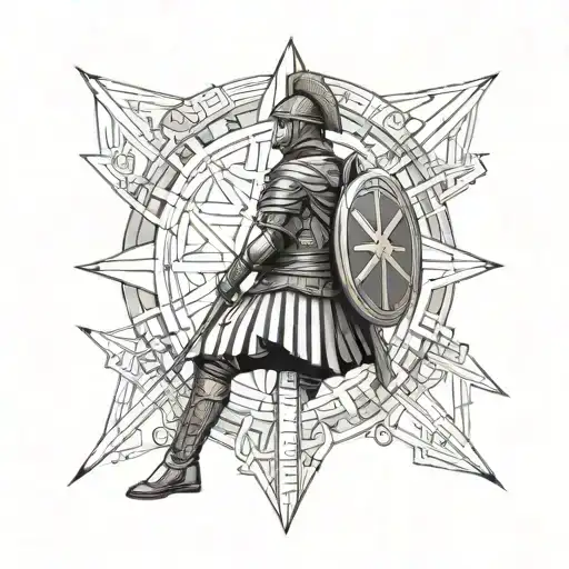 Axios Written Out Under A Roman Soldier