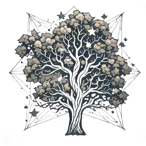 Oak Tree With Stars