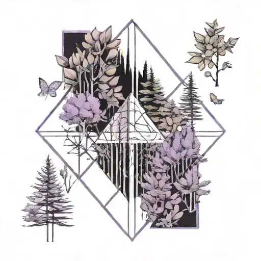 Forest With Lavender