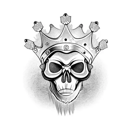 Monkey Skull Face With King Crown