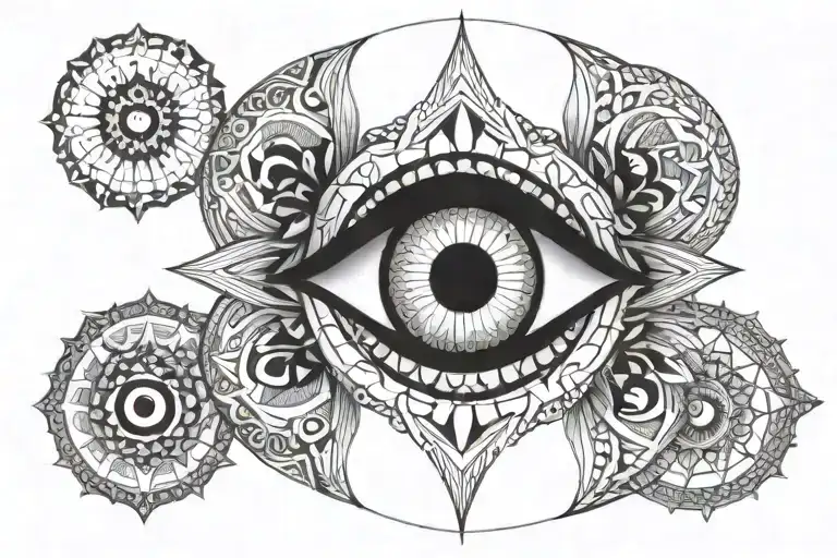 Evil Eye In Mandala