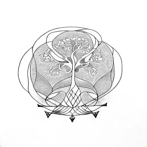 Tree Of Life With Symbol