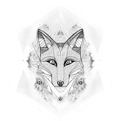 A Profile Of A Mystical Fox Fading Into Nothingness