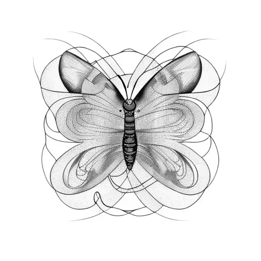 Abstract Image Of A Butterfly Formed By The Roots Of A Tree