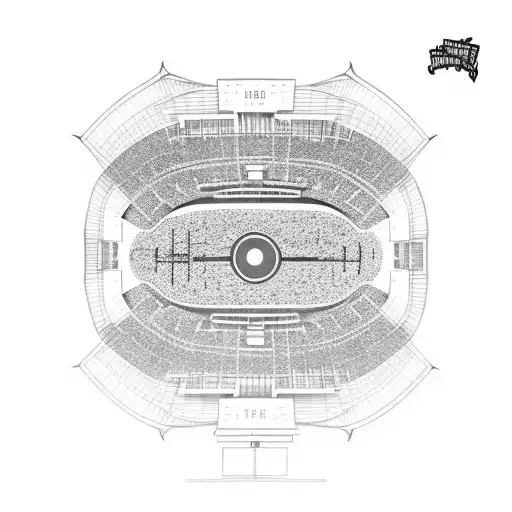 A Football Stadium With A Crowd Forming The Shape Of A Guitar