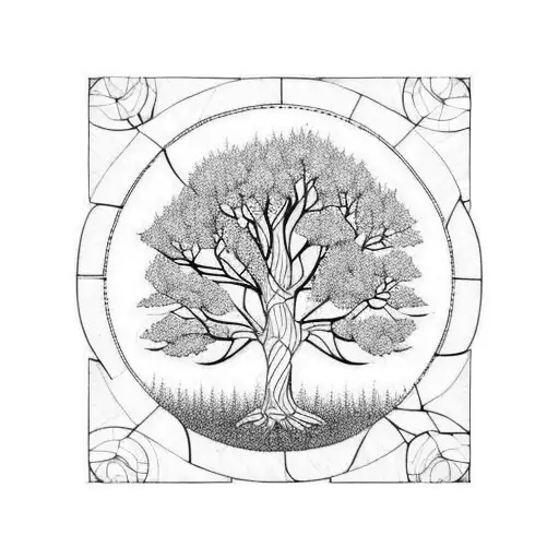 A Stained Glass Tree