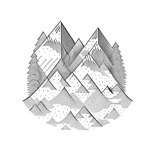 A Majestic Mountain Range Surrounded By A Serene Sea With Birds Flying Above