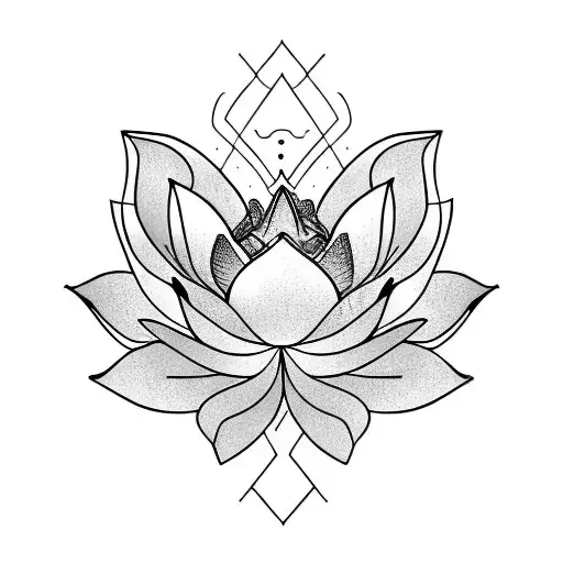 Lotus Flower With Unalome