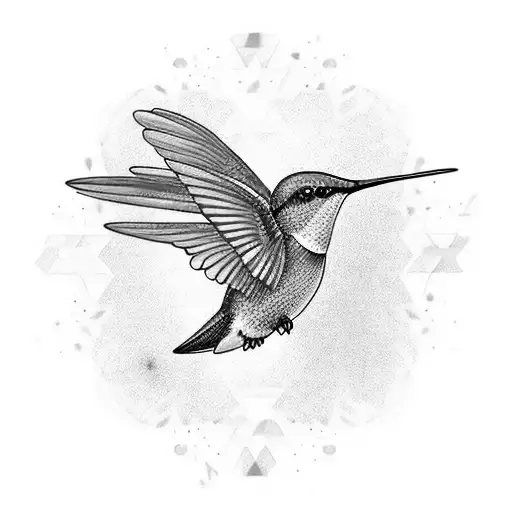 Hummingbird With Stars