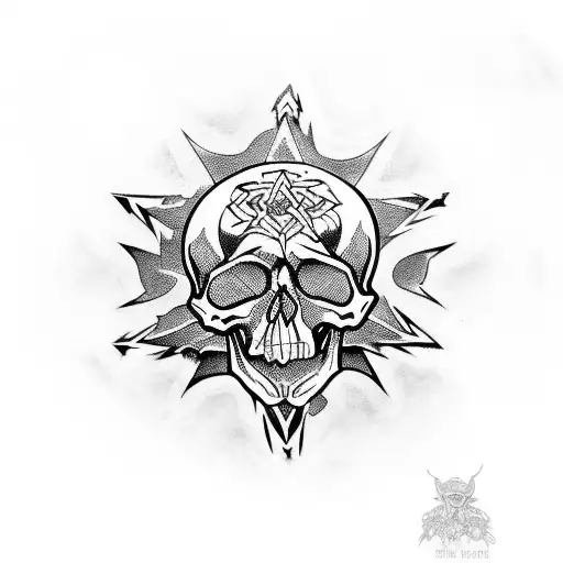 Skull And Hell And Symbols