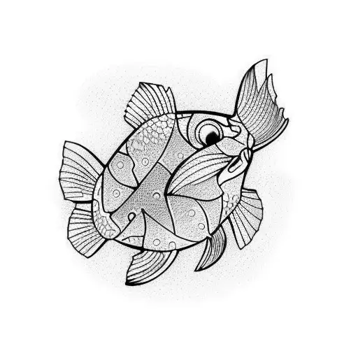 Fish With Crab Linwork