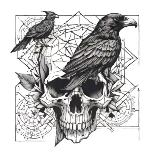 Skull And Raven