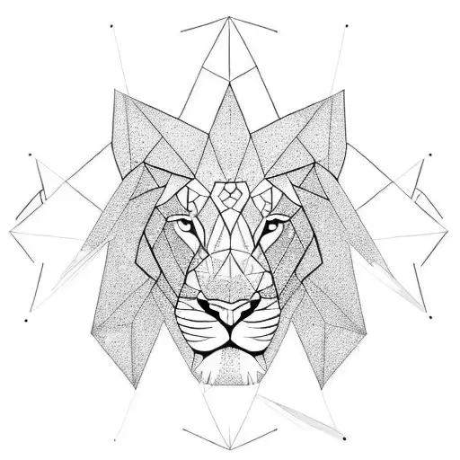 Mix Of Diamond And Lion And Triangle