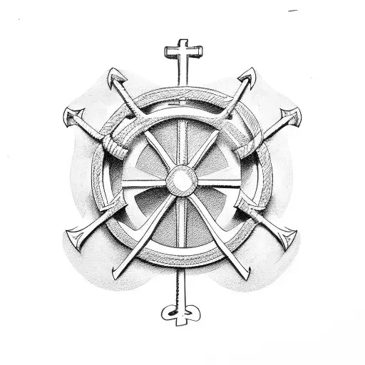 Cross And Anchor And Music