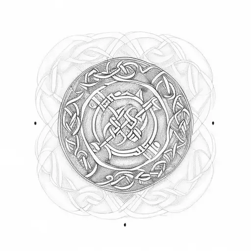 A Celtic Music Sheet Flowing Like A River From A Violin